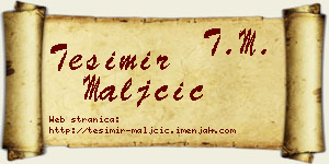 Tešimir Maljčić vizit kartica